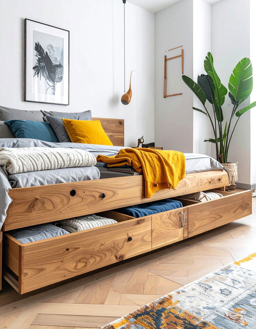 Under Bed Storage Drawers for Hidden Organization - 40 Small Bedroom Ideas for Cozy and Functional Spaces