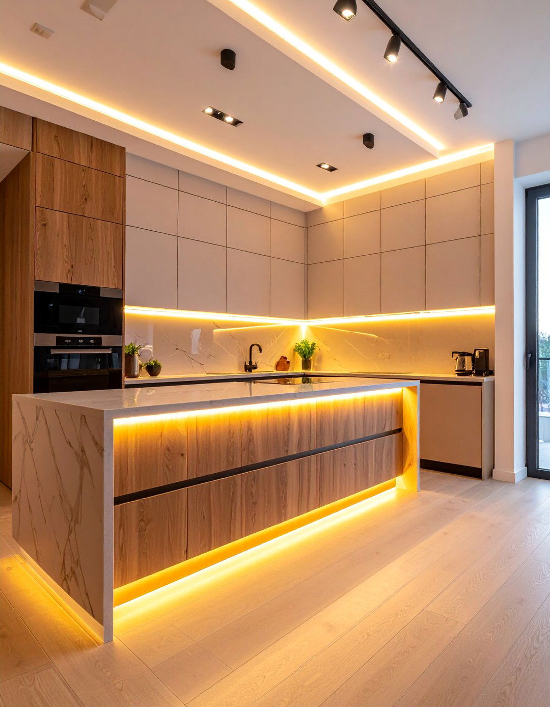 Under Cabinet Lighting Solutions - 40 Modern Kitchen Ideas for a Sleek and Functional Space
