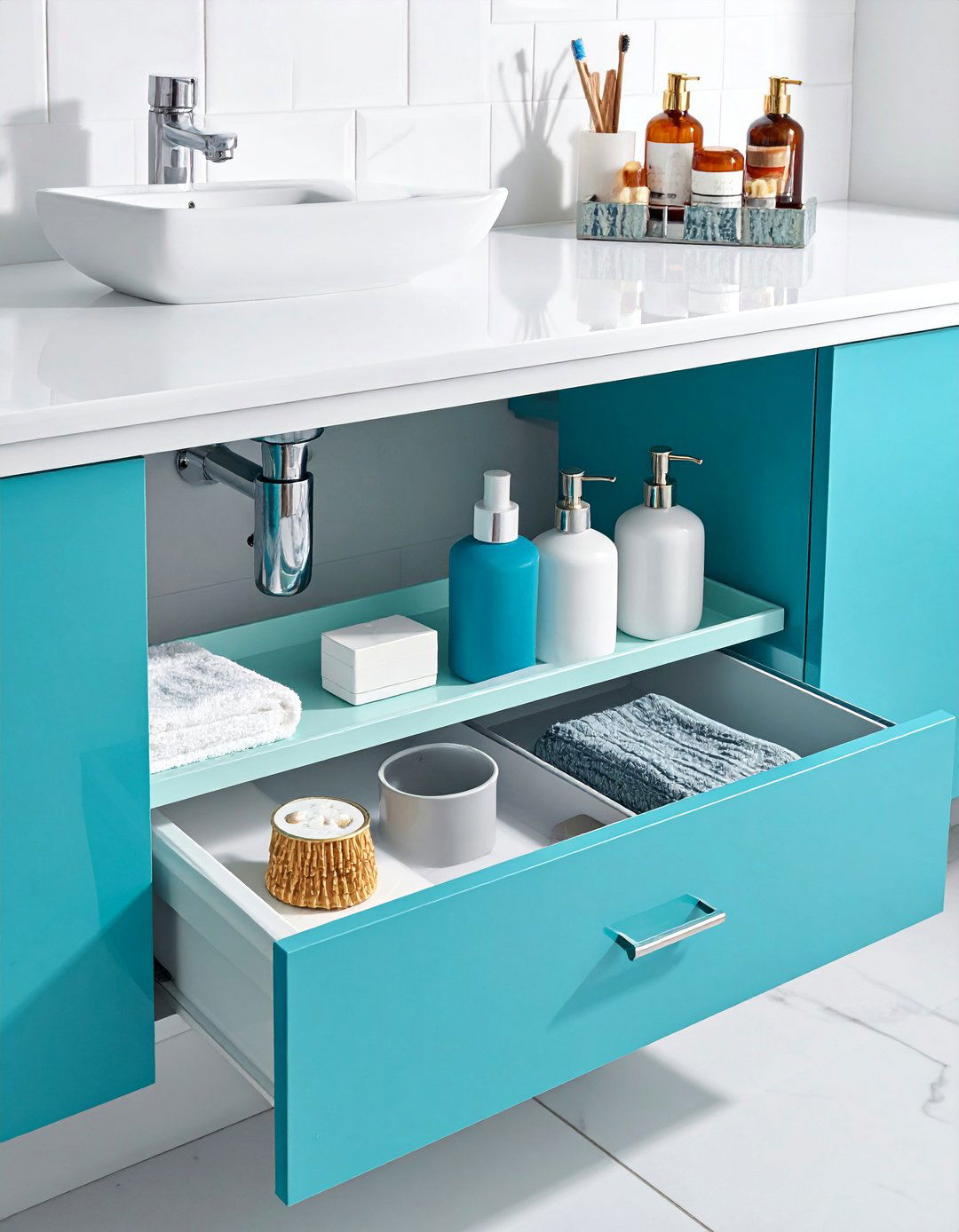 Under Sink Pull Out Organizers - 40 Bathroom Organization Ideas for Clutter-Free