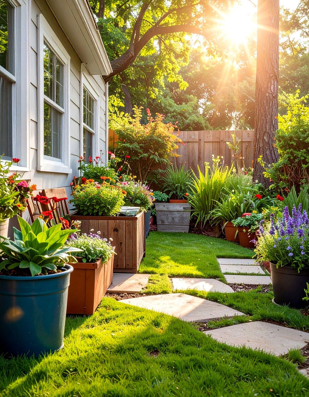 Upcycled Container Gardens - 40 Small Backyard Landscaping Ideas for Big Impact