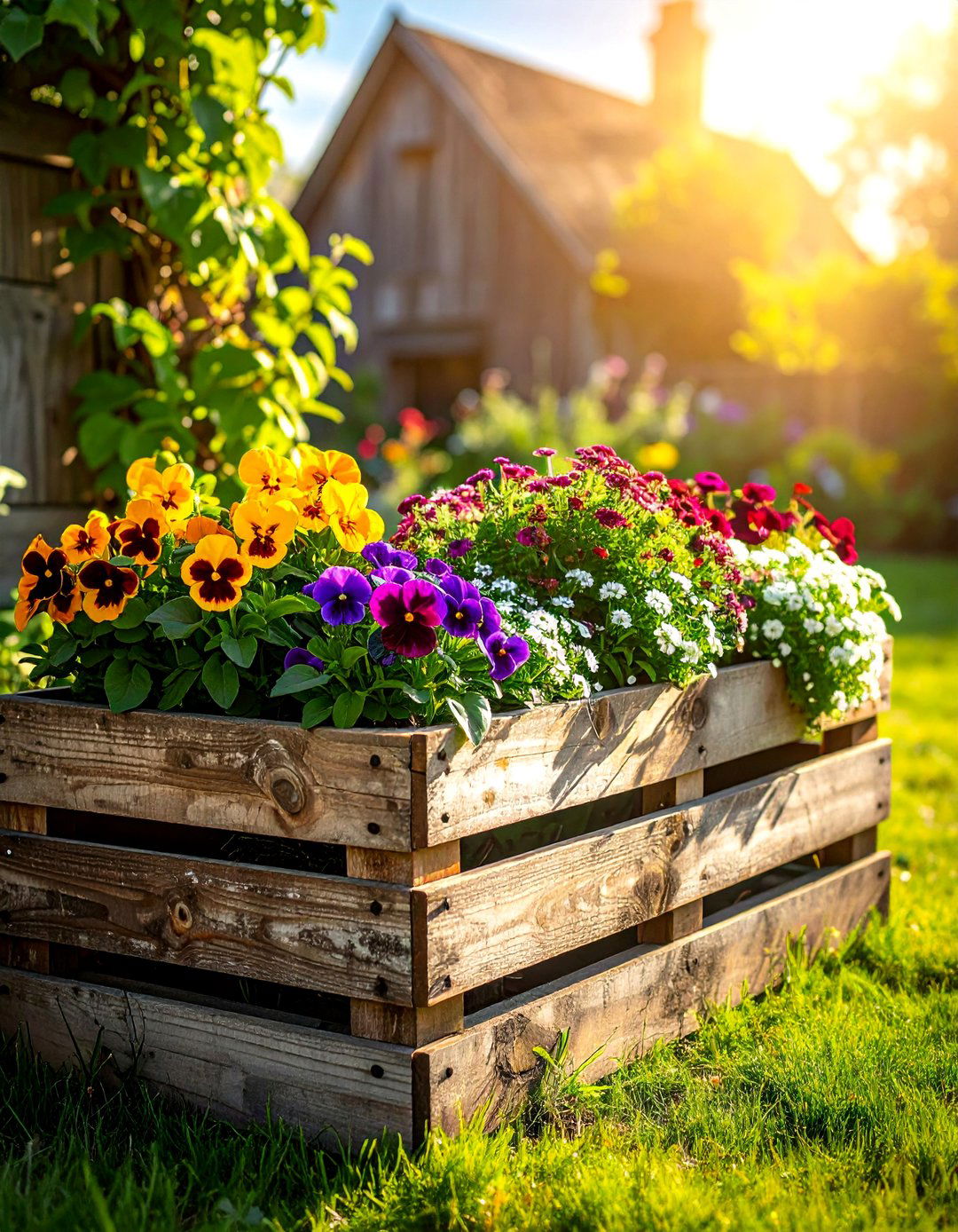 Upcycled Pallet Wood Planter Box - 30 Planter Box Ideas for Beautiful Gardens