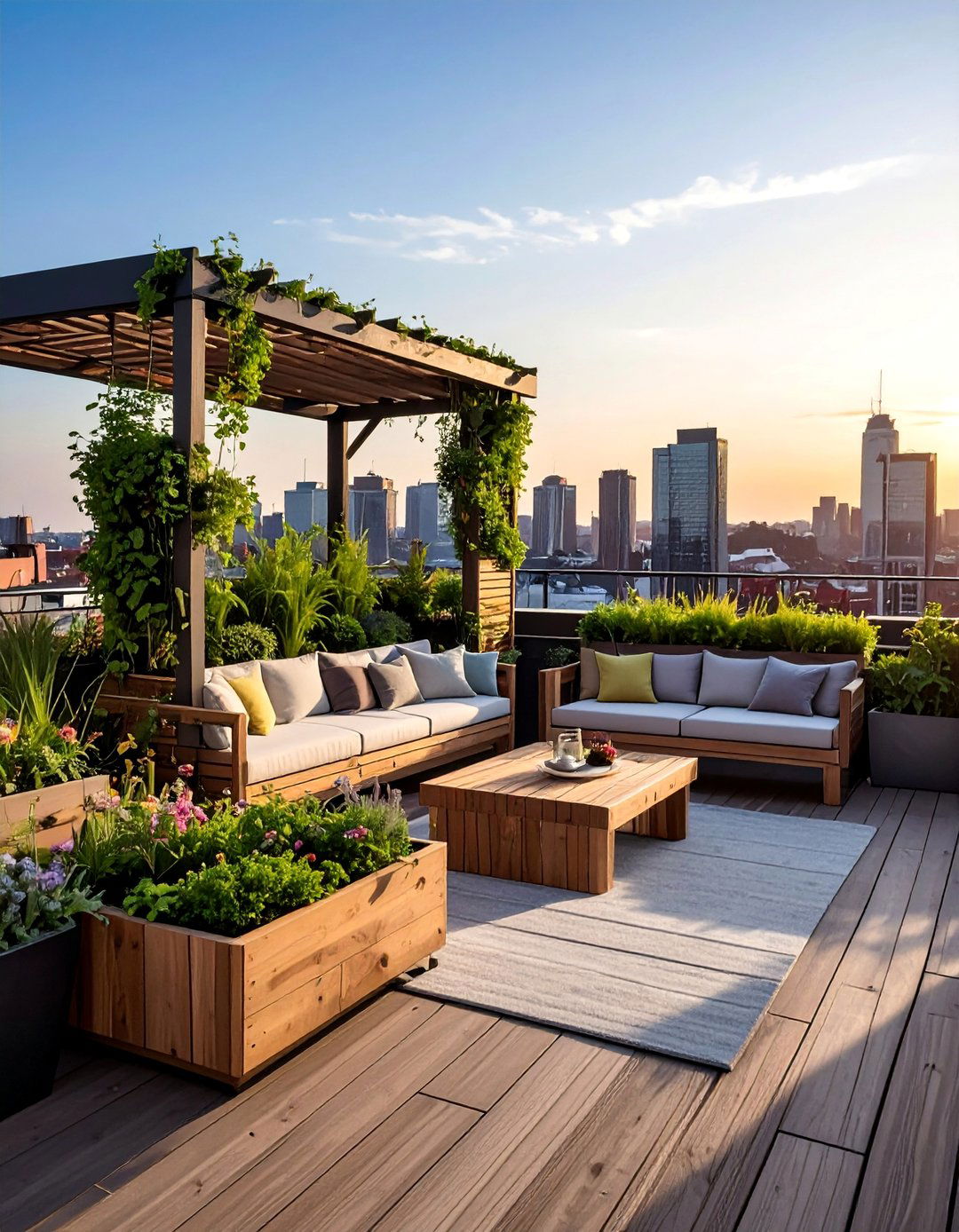 Urban Rooftop Garden Design - 40 Patio Decor Ideas to Refresh Your Outdoor Space