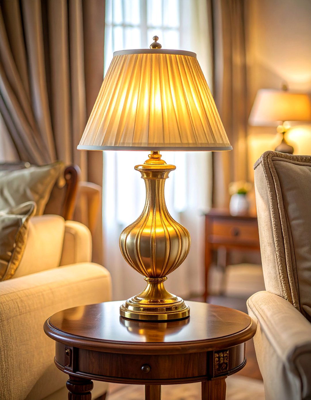 Use Pleated or Tapered Lampshades