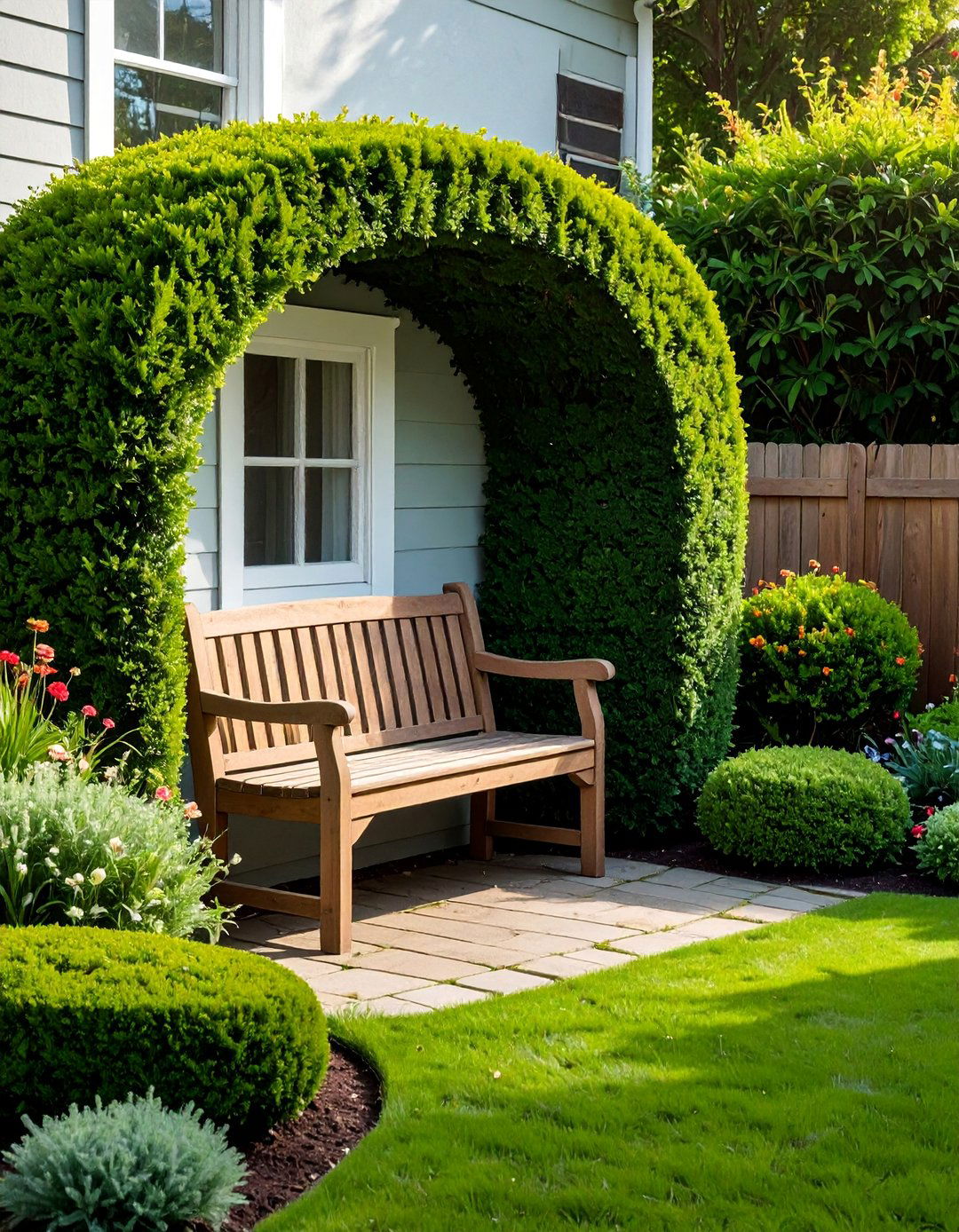 Using Boxwood Shrubs to Define an Outdoor Seating Nook - 20 Front Yard Boxwood Shrubs for Elegant Landscaping
