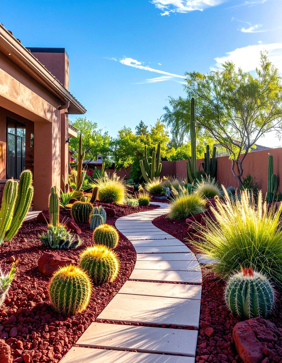 Using Red Lava Rock for Xeriscape Gardens - 20 Red Lava Rock Landscaping Ideas for Bold Gardens