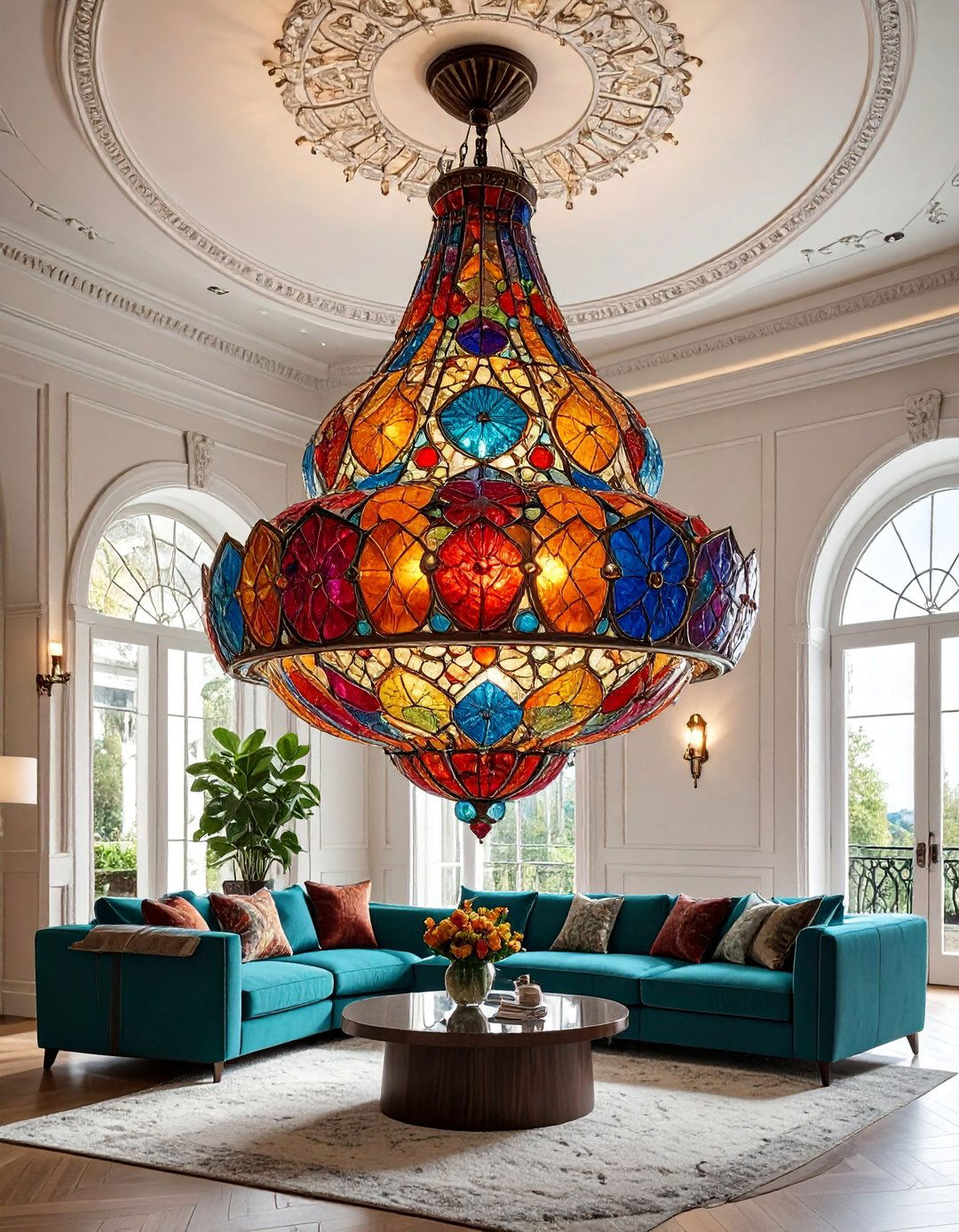 Venetian Glass Murano Chandelier - 30 Living Room Chandelier Ideas for Elegant Spaces
