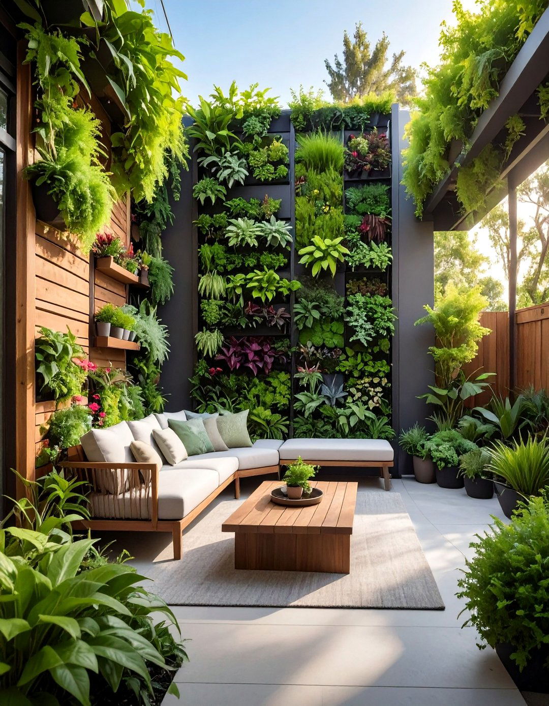 Vertical Garden Living Wall - 25 Backyard Oasis Ideas for Relaxing Outdoor Spaces
