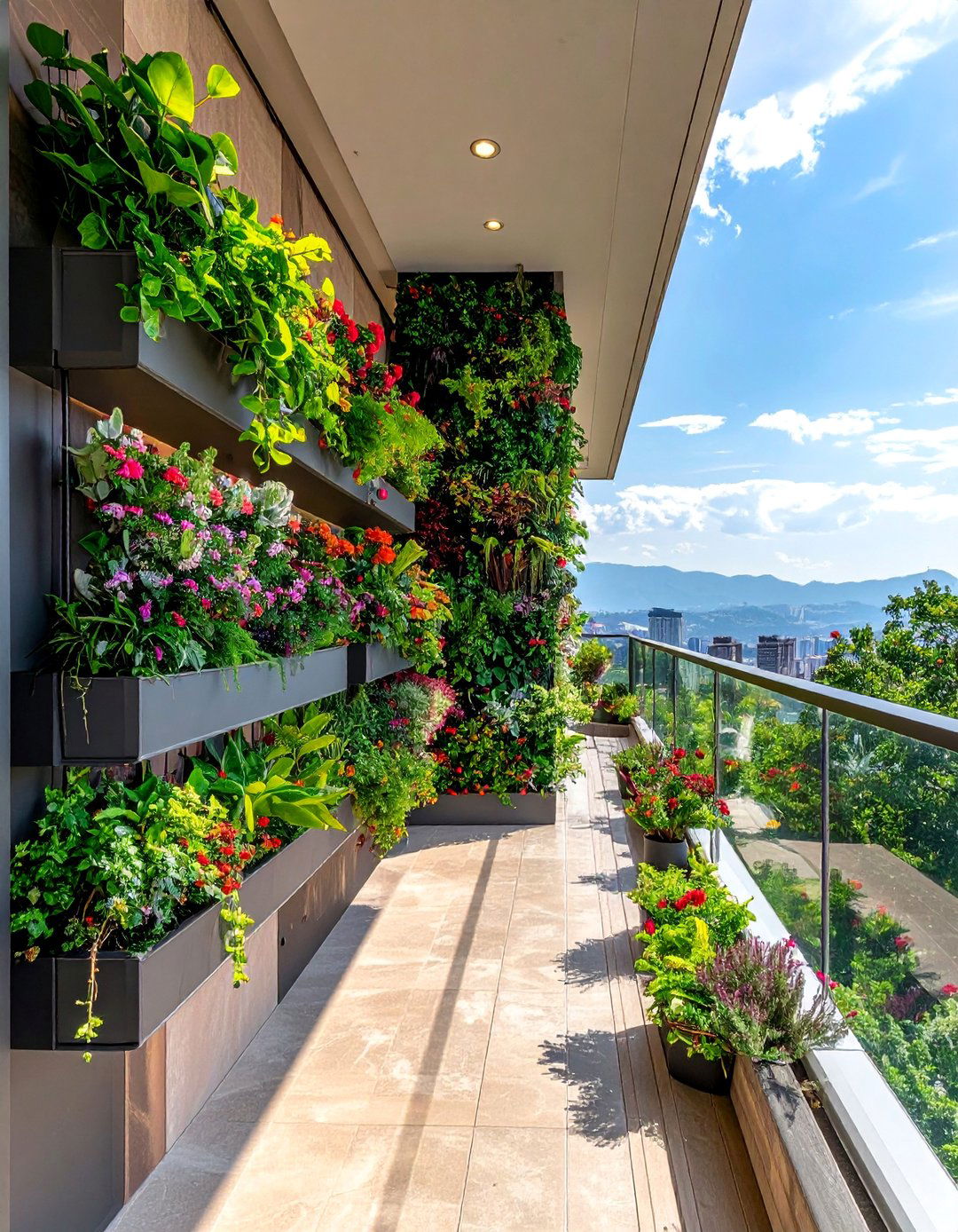 Vertical Garden Paradise Balcony - 20 Mansion Balcony Ideas for a Luxurious View