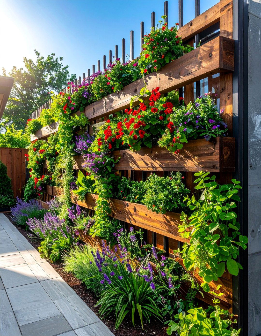Vertical Garden Planter Fence Art - 20 Fence Art Ideas to Beautify Your Outdoor Space