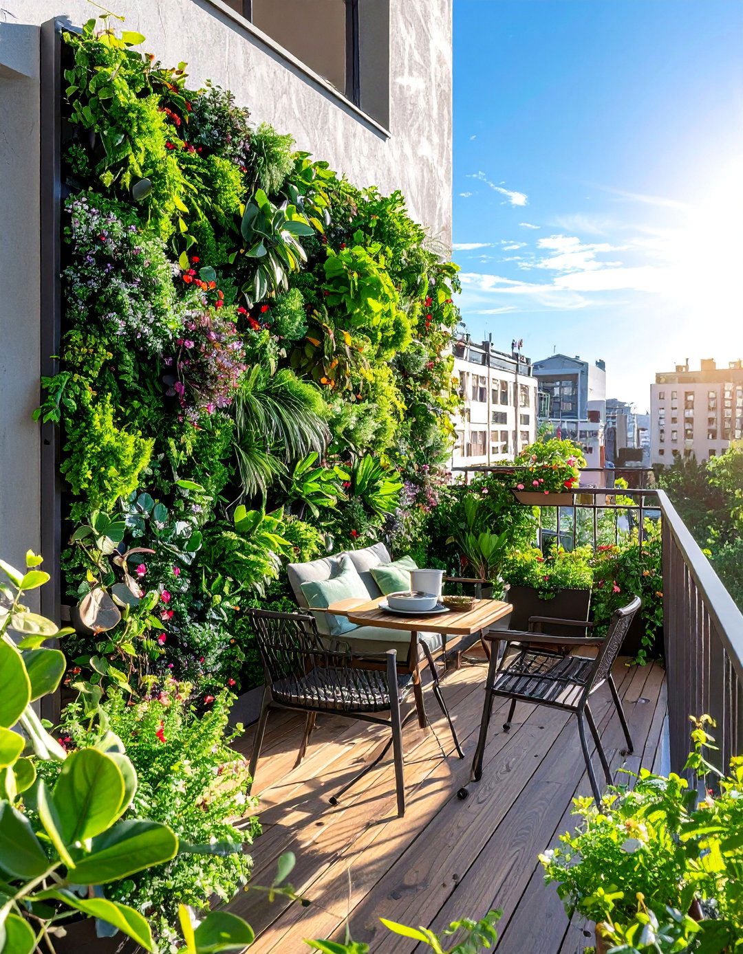 Vertical Garden Wall Balcony Divider - 20 Balcony Divider Ideas for Privacy and Style