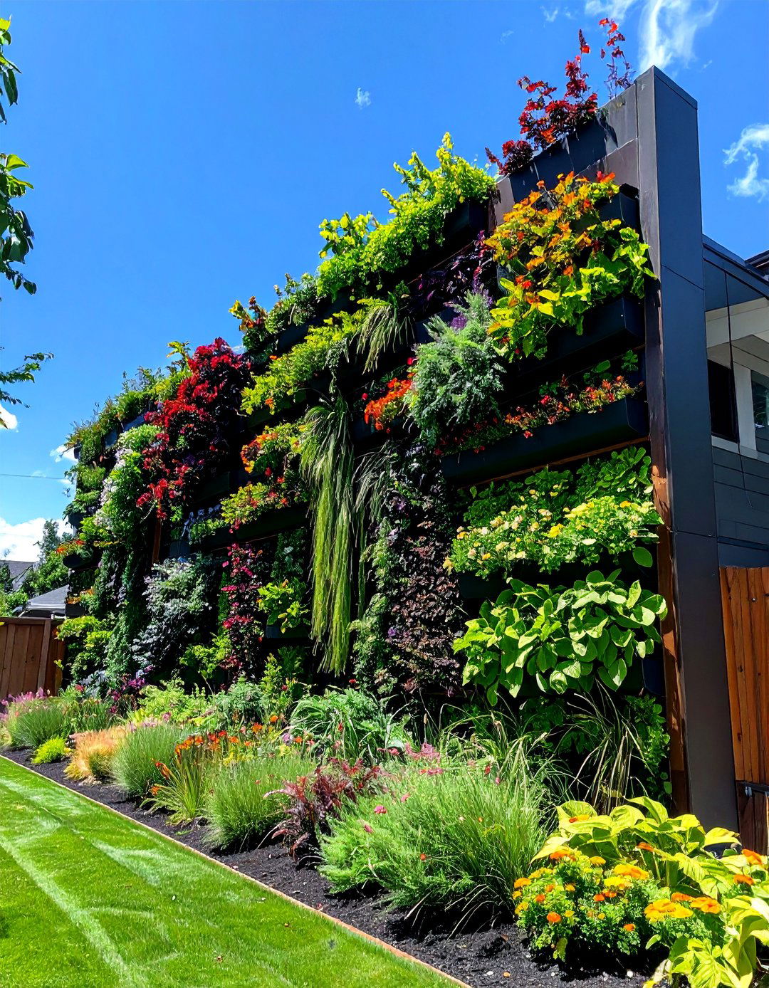 Vertical Garden Walls - 25 Down Sloped Backyard Ideas for Unique Landscaping