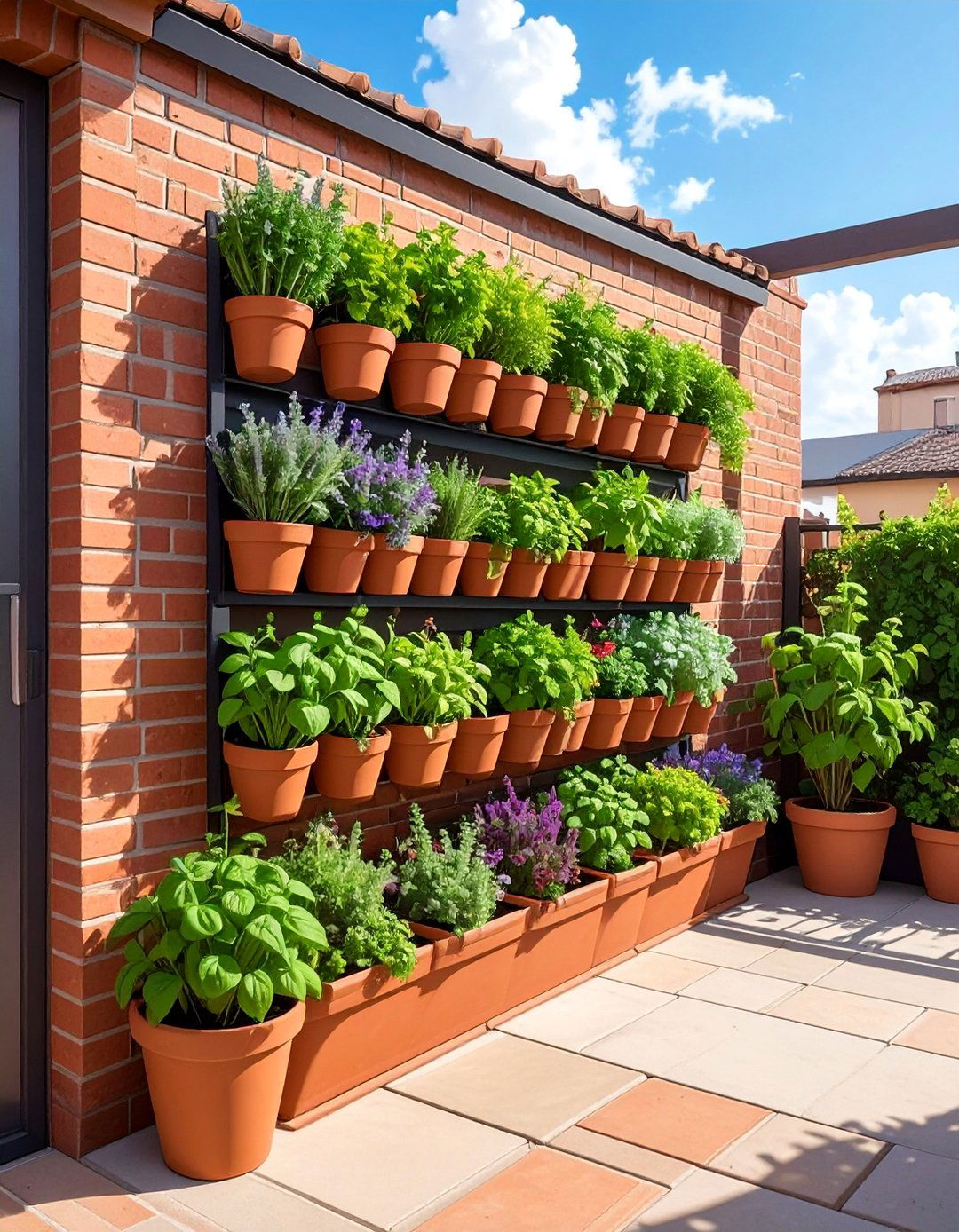 Vertical Herb Garden for a Small Patio - 40 Small Patio Ideas to Maximize Your Outdoor Space