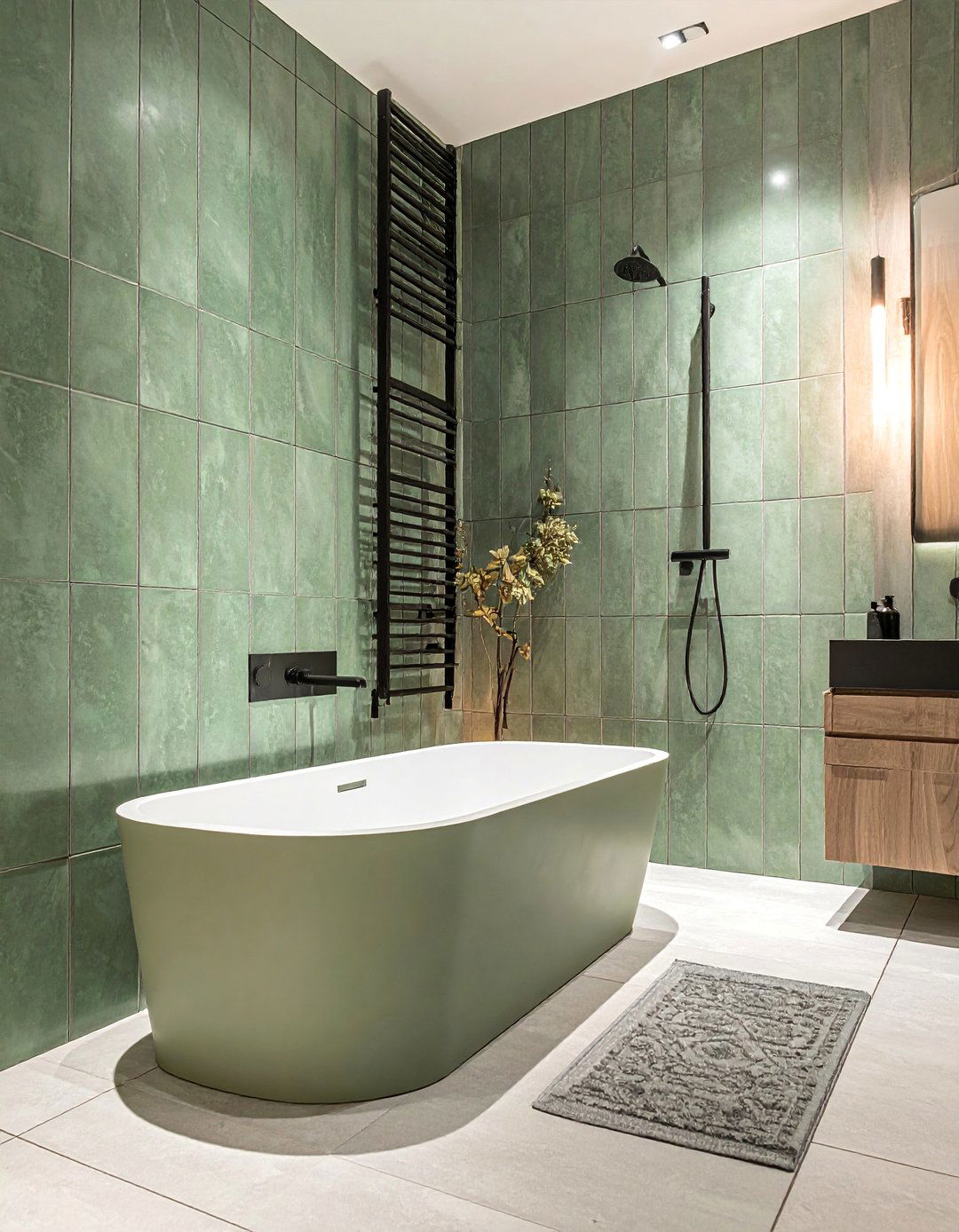 Vertical Stack Bond Bathtub Tiles - 40 Bathtub Tile Ideas for a Stunning Bathroom