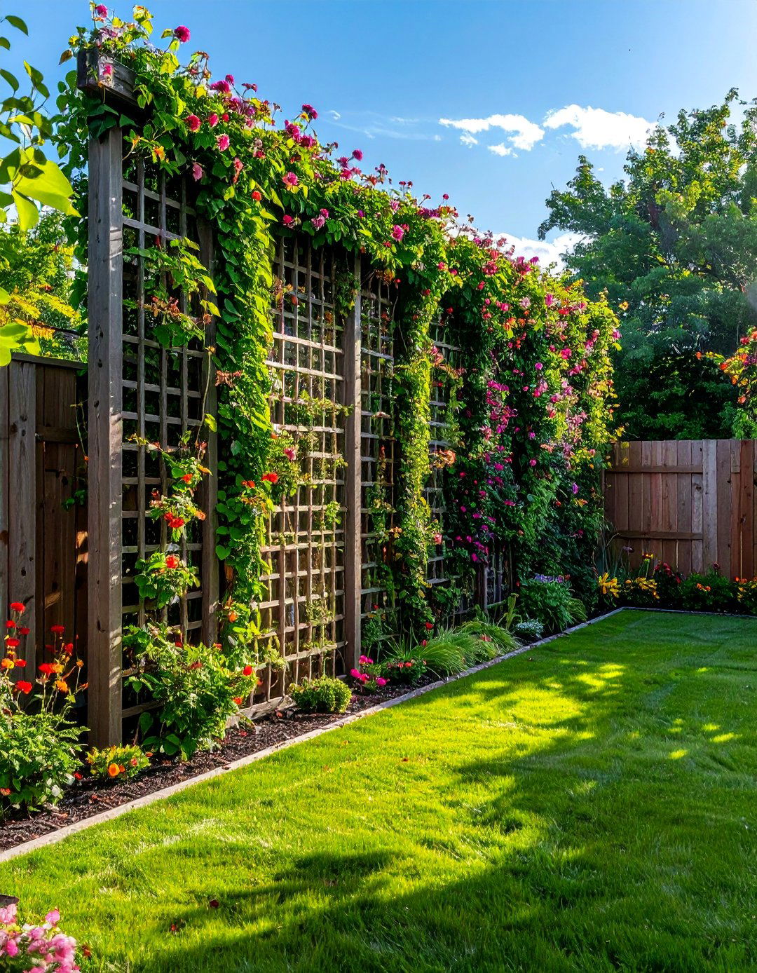 Vertical Trellis Walls - 40 Small Backyard Ideas to Transform Your Outdoor Space