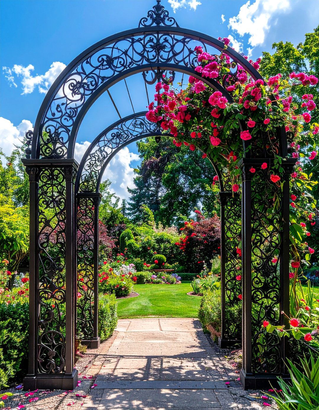Victorian Cast Iron Ornamental Arch - 40 Garden Arbor Ideas for a Charming Outdoor Retreat