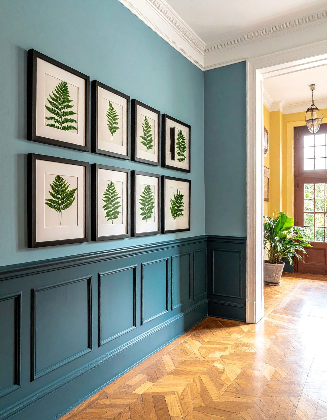 Victorian Hallway Displaying Framed Botanical Prints - 20 Victorian Hallway Ideas for Timeless Elegance