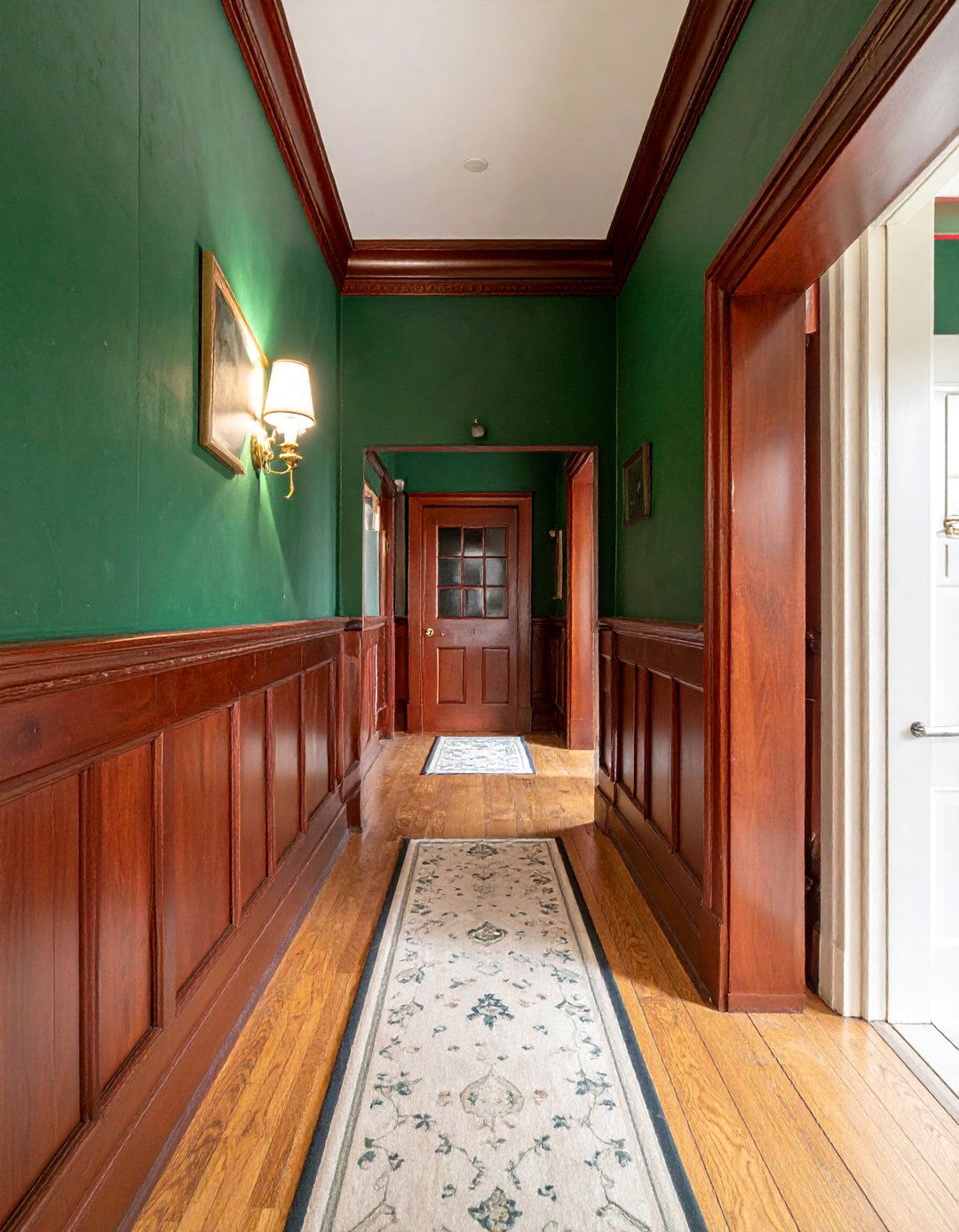 Victorian Hallway Featuring Dark Wood Paneling - 20 Victorian Hallway Ideas for Timeless Elegance