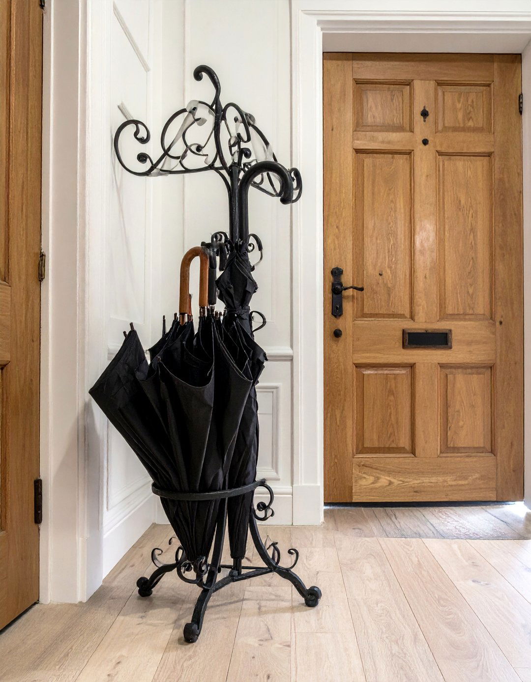 Victorian Hallway Featuring an Antique Umbrella Stand - 20 Victorian Hallway Ideas for Timeless Elegance