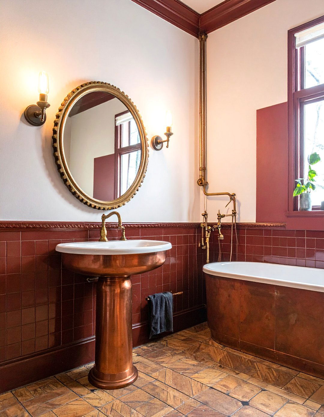 Victorian Industrial Guest Bathroom - 25 Unique Steampunk Interior Design Ideas for Your Home