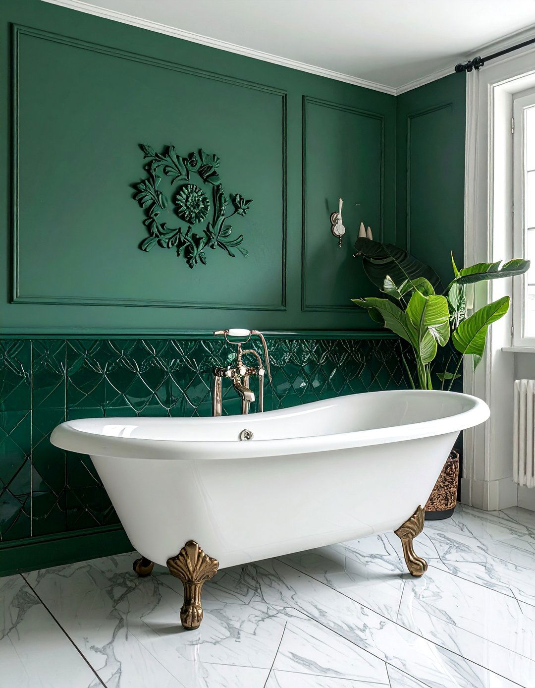 Victorian Inspired Bathtub Tiles - 40 Bathtub Tile Ideas for a Stunning Bathroom