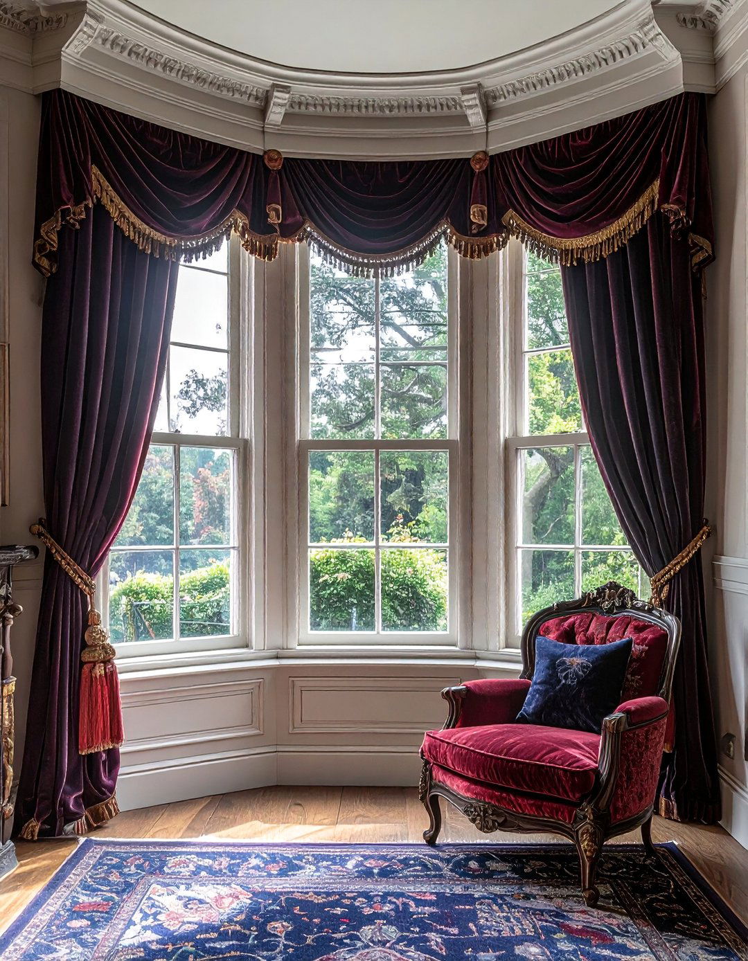 Victorian Style Bay Window Treatment - 40 Bay Window Ideas to Brighten Your Home