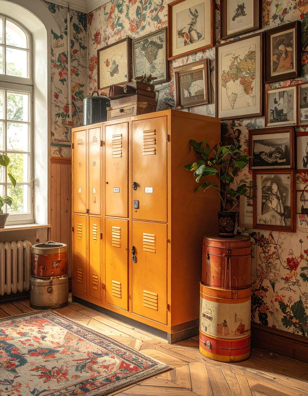 Vintage Collage Style - 30 Locker Decor Ideas for Stylish and Functional Spaces