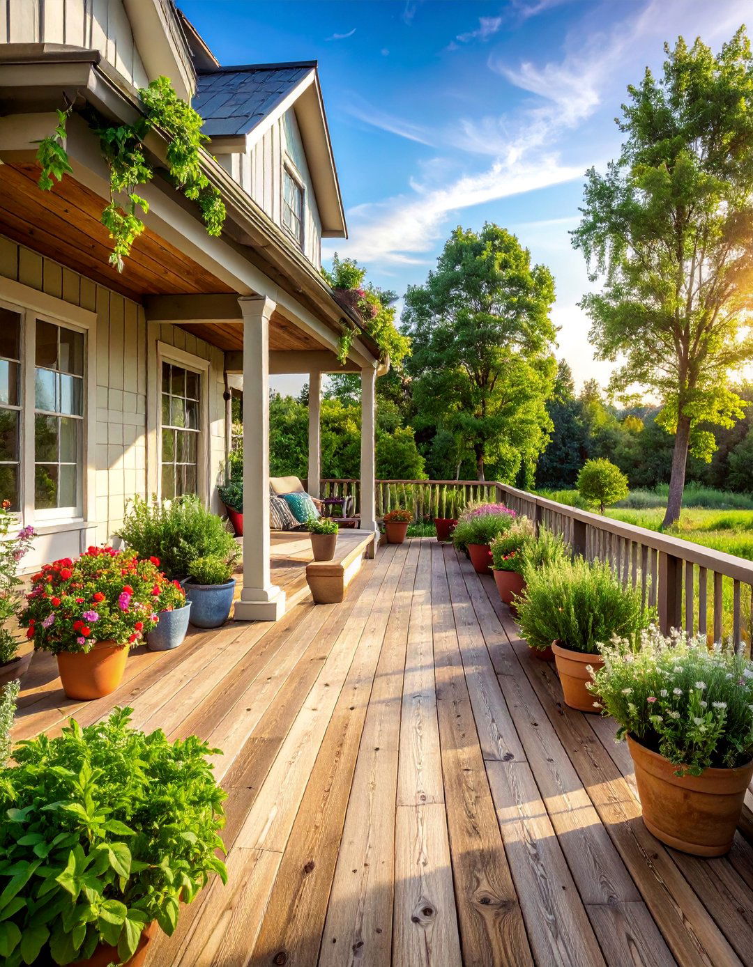 Vintage Farmhouse Style - 30 Patio Deck Ideas to Elevate Your Outdoor Living