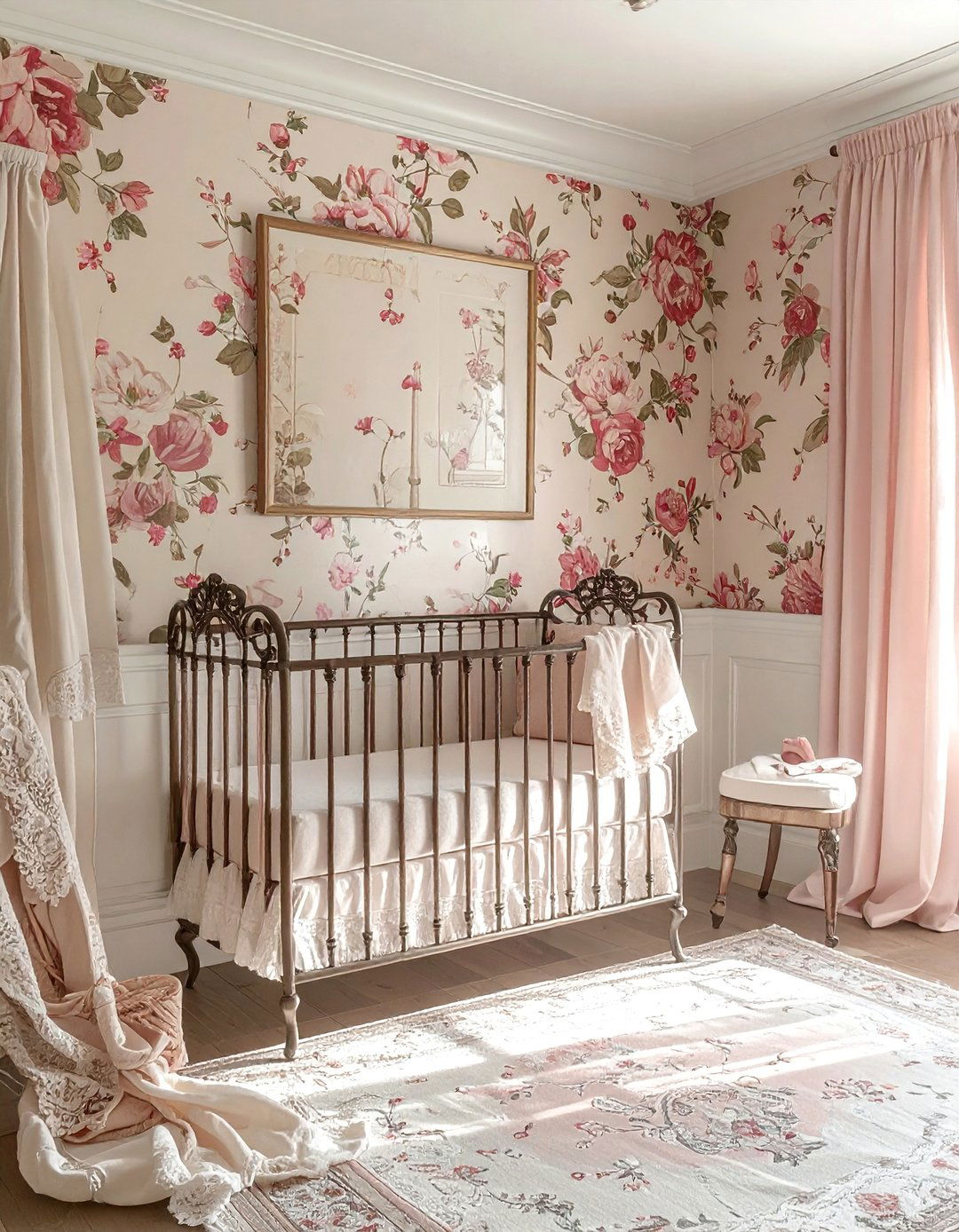 Vintage Floral Baby Girl Nursery - 25 Baby Girl Nursery Ideas for a Dreamy Space