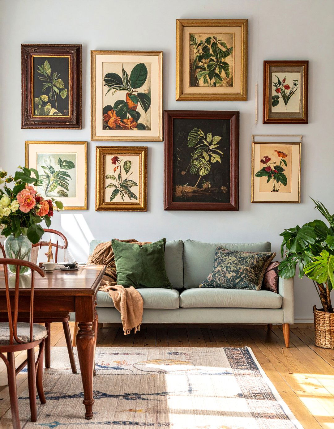 Vintage Frame Collection Display - 40 Wall Decor Ideas to Transform Any Room