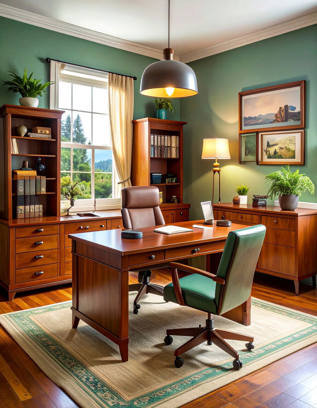 Vintage Inspired Home Office - 40 Modern Home Office Ideas for a Productive Workspace