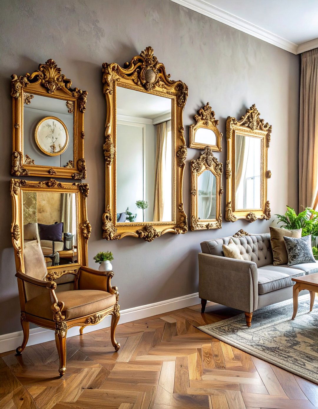 Vintage Ornate Mirror Collection - 20 Mirror Collage Wall Ideas for Unique Decor
