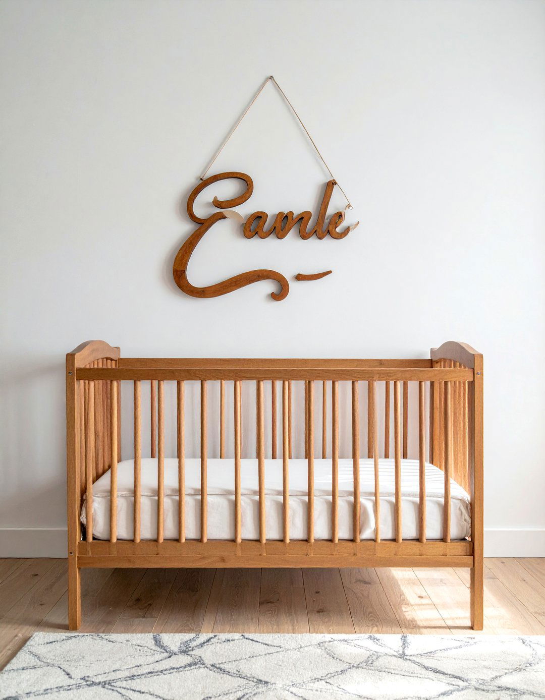 Vintage Style Wooden Name Sign - 25 Vintage Nursery Ideas for a Timeless Baby Room