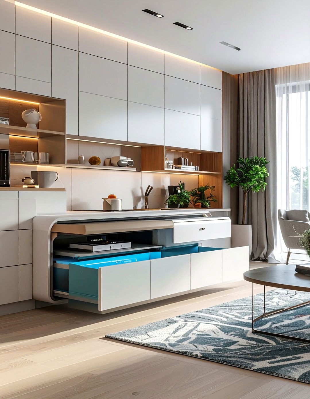 Voice Activated Storage Furniture - 30 Living Room Storage Ideas to Maximize Your Space