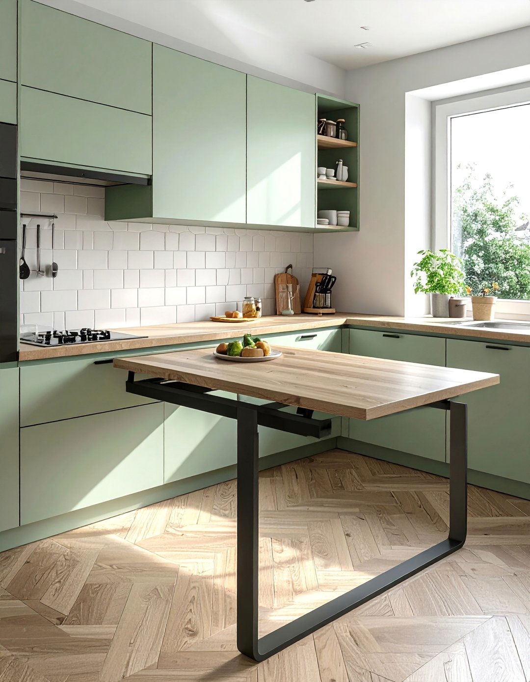 Wall Mounted Drop Down Tables - 40 Small Kitchen Ideas for Efficient and Stylish Spaces
