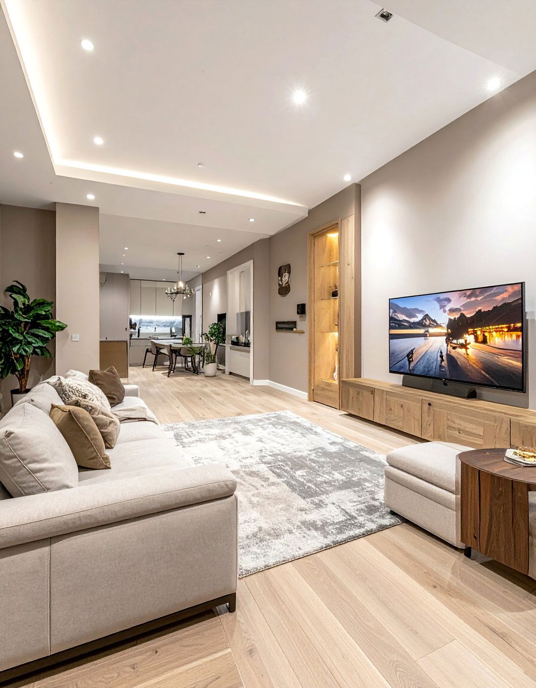 Warm Greige for a Multipurpose Media Room - 20 Gray Home Theater Paint Color Schemes