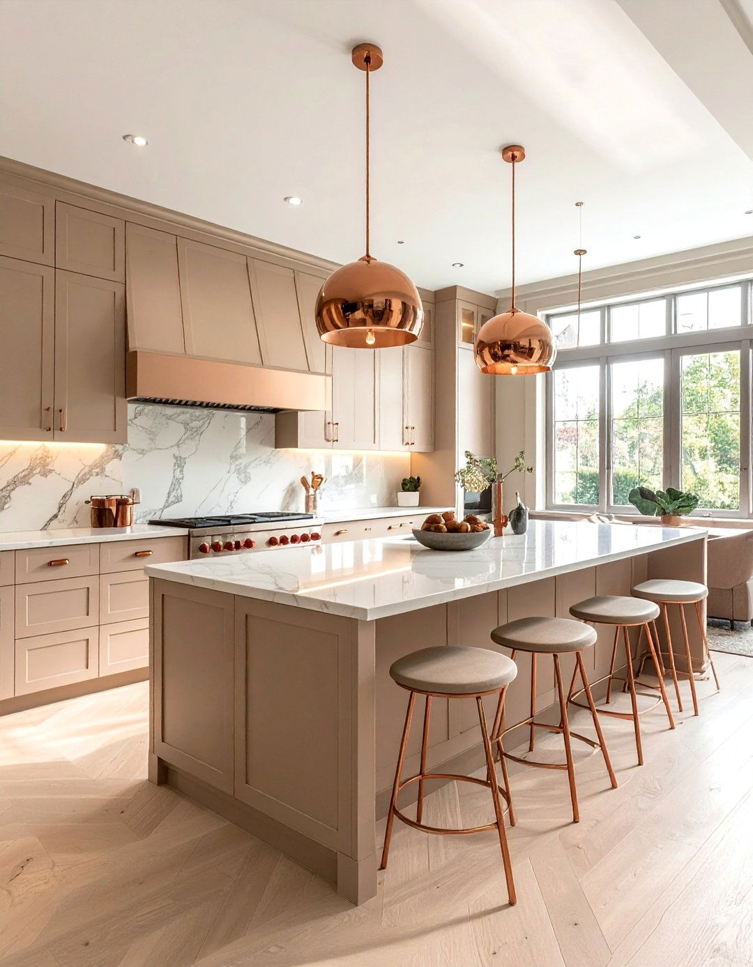 Warm Metallic Tones with Cashmere Kitchens - 20 Cashmere Kitchen Ideas for a Soft, Luxurious Look
