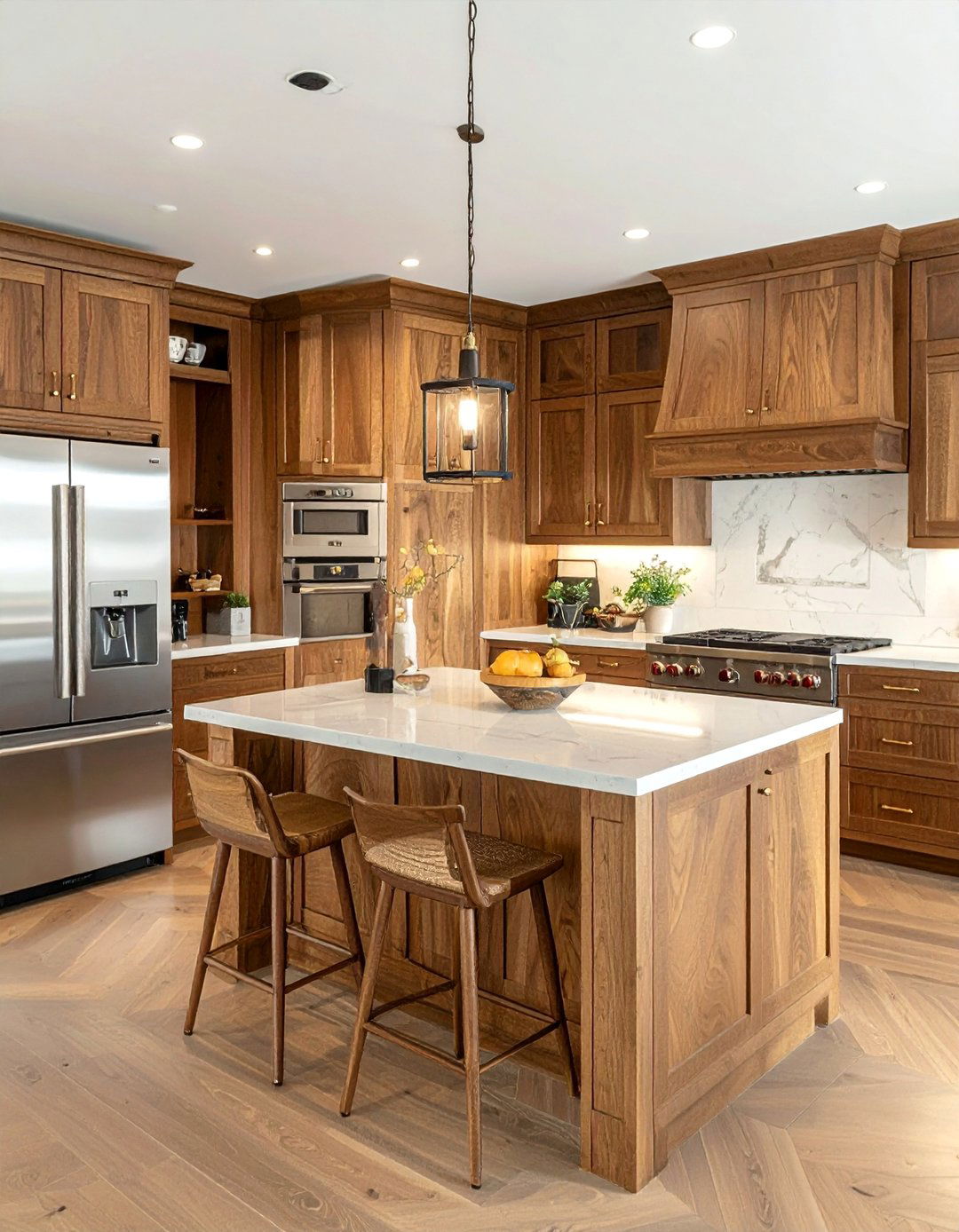 Warm Wood Cabinet Kitchen - 25 Dream Kitchen Ideas for Your Modern Home