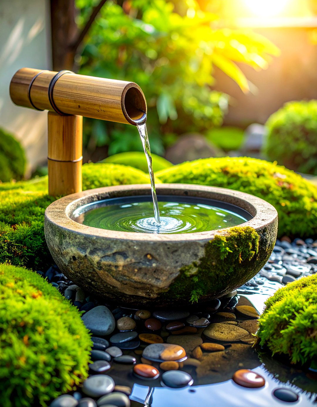 Water Basin Purification Feature - 25 Zen Garden Ideas for a Peaceful Backyard Retreat