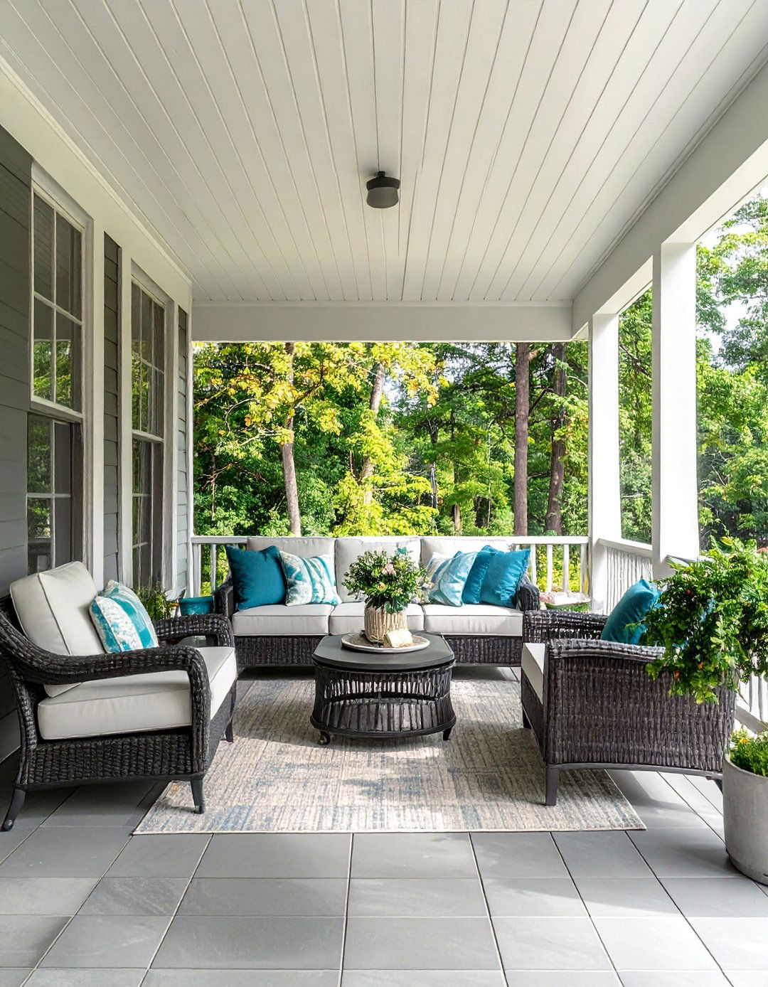 Weatherproof Furniture Selection - 25 Enclosed Porch Ideas for Year-Round Enjoyment