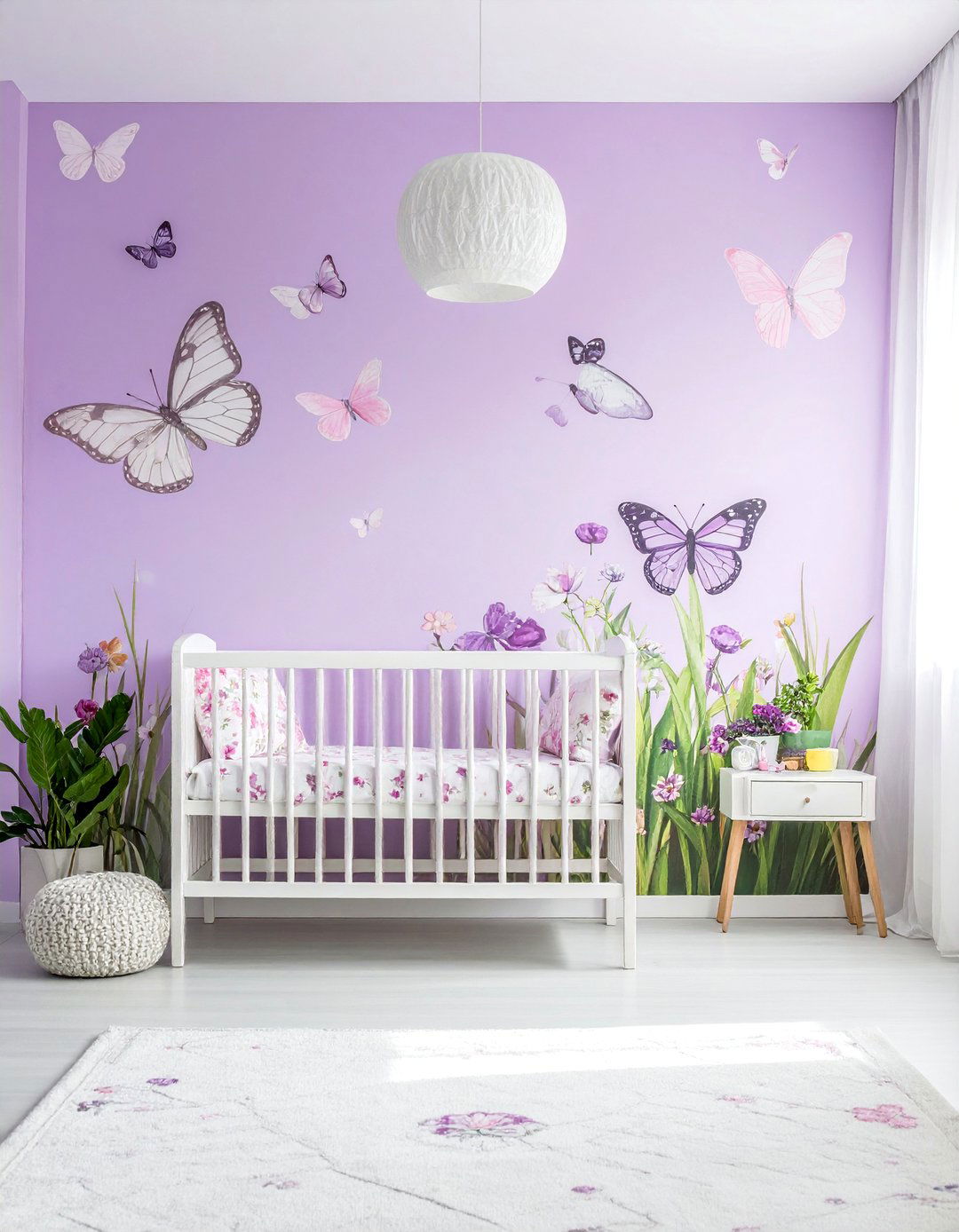 Whimsical Butterfly Garden Nursery - 25 Baby Girl Nursery Ideas for a Dreamy Space