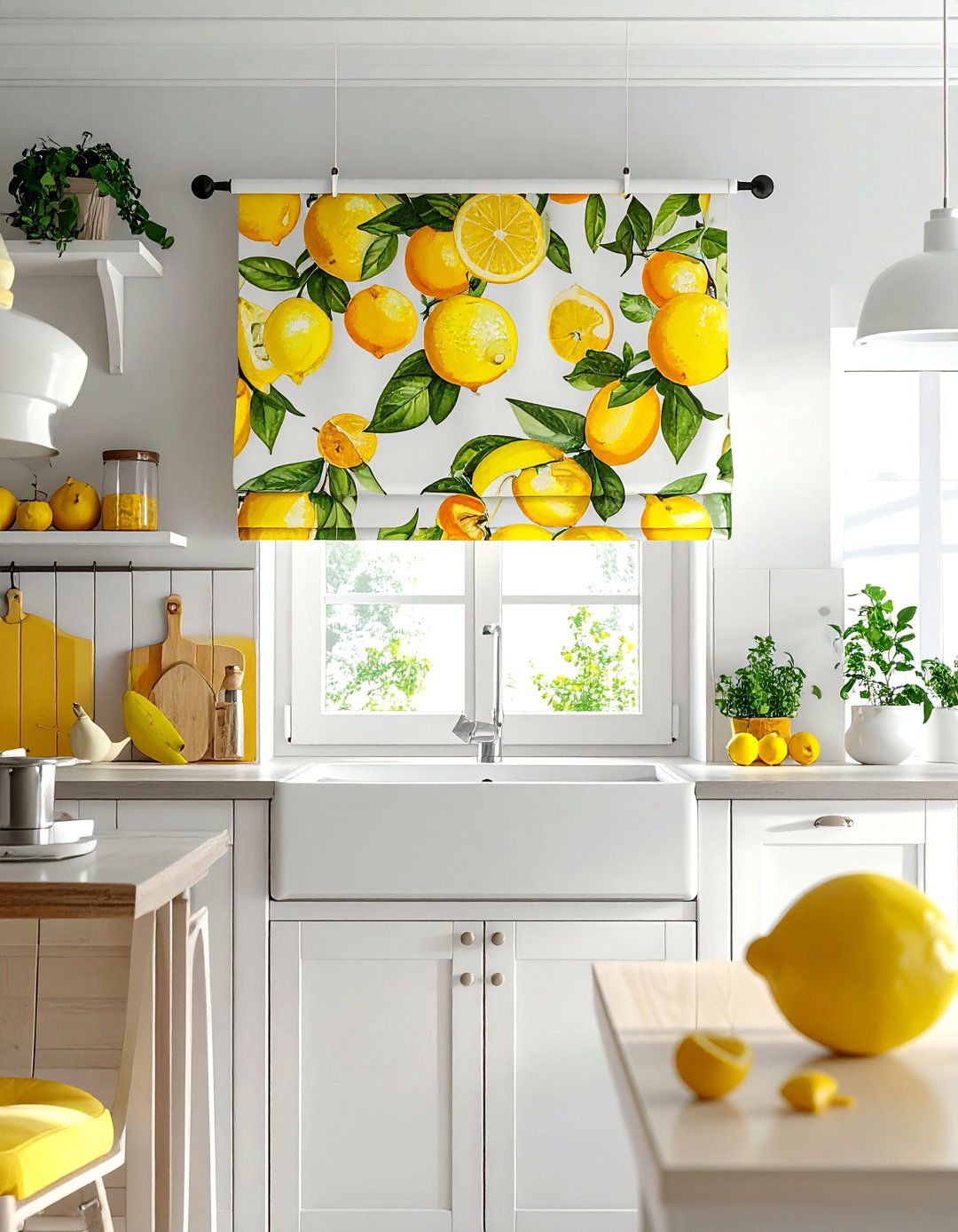 Whimsical Fruit Themed Kitchen Valance - 20 Kitchen Valance Ideas for a Stylish and Functional Space