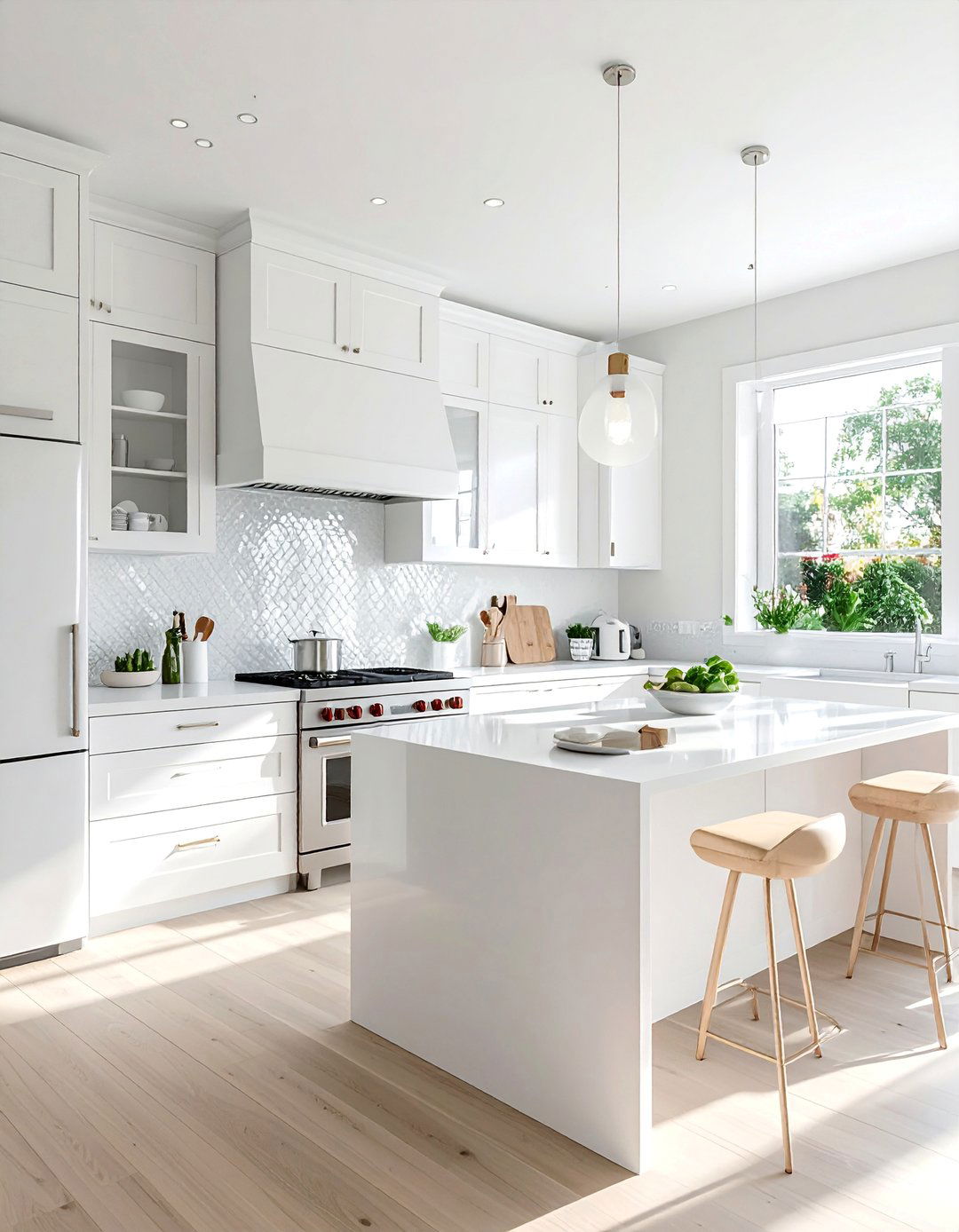 White Appliances in an All White Kitchen - 40 Kitchen With White Appliances Ideas for a Clean Look