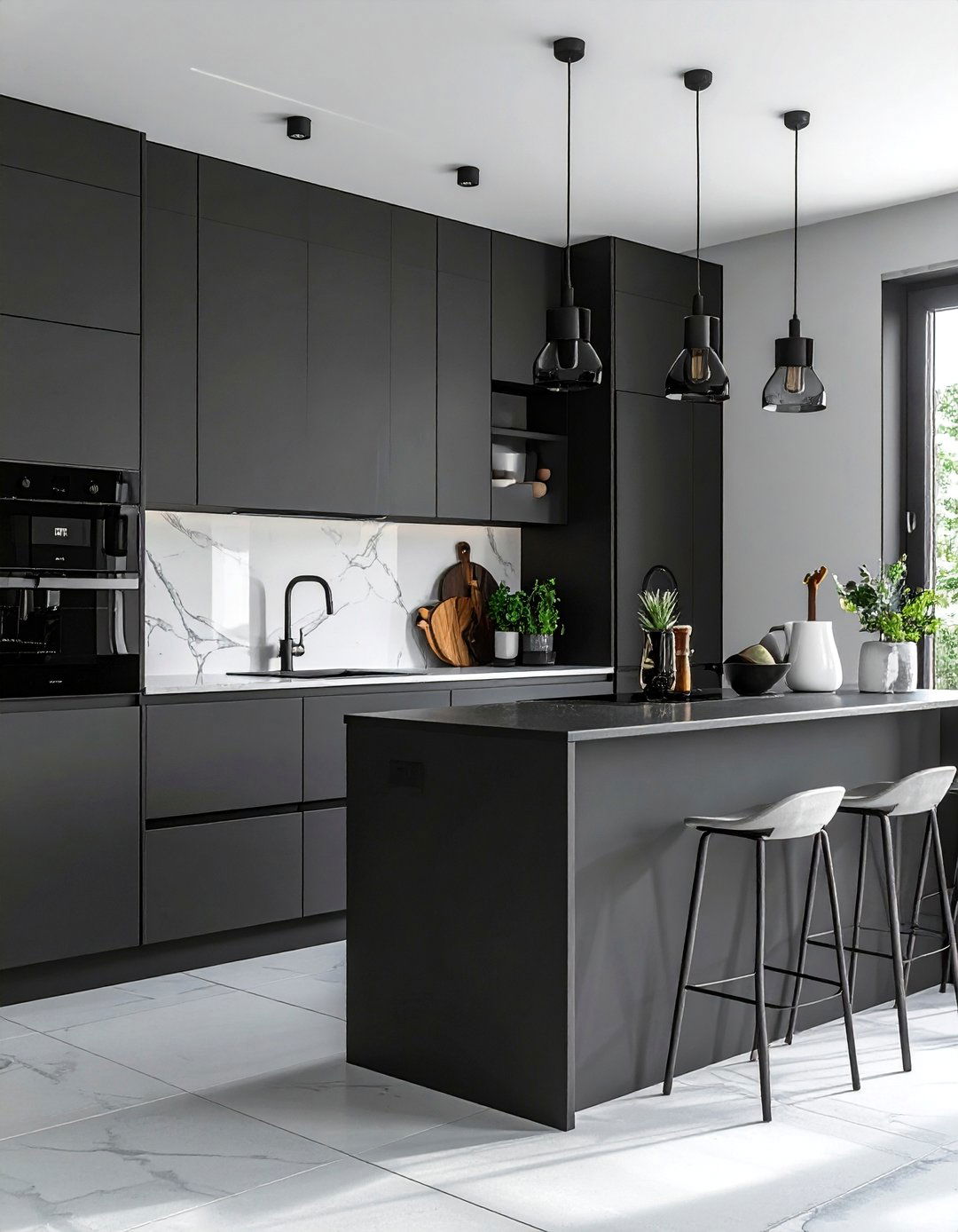 White Appliances with Black Hardware - 40 Kitchen With White Appliances Ideas for a Clean Look