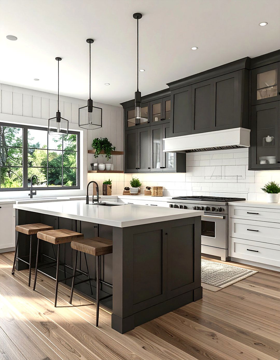 White Appliances with Vertical Shiplap Walls - 40 Kitchen With White Appliances Ideas for a Clean Look