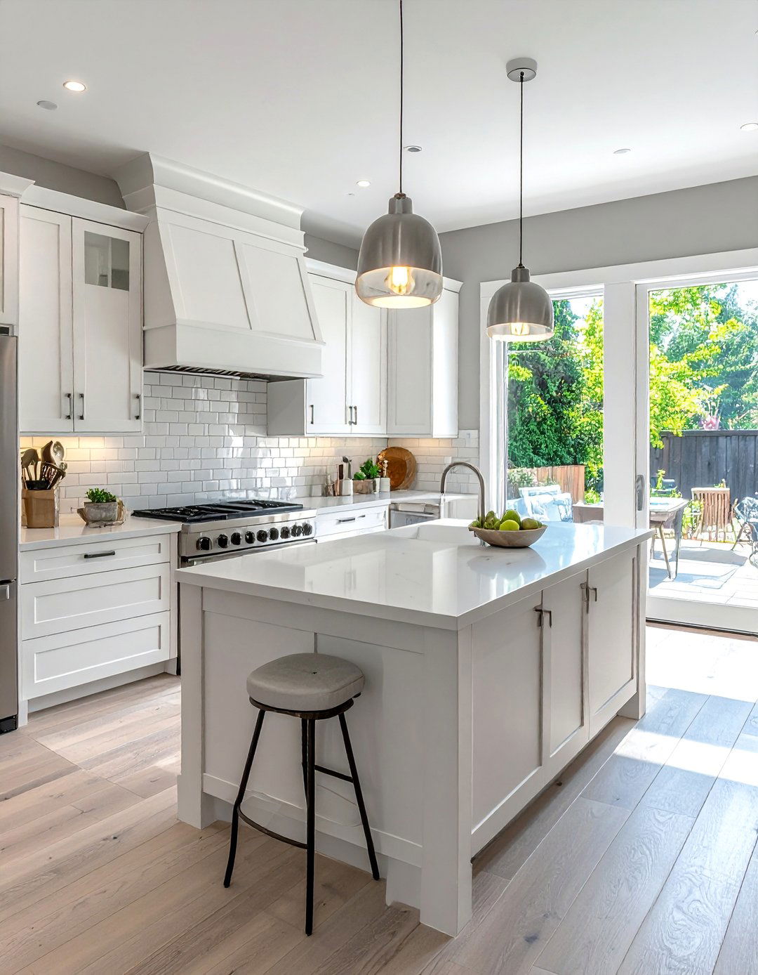 White Appliances with White Shaker Cabinets - 40 Kitchen With White Appliances Ideas for a Clean Look