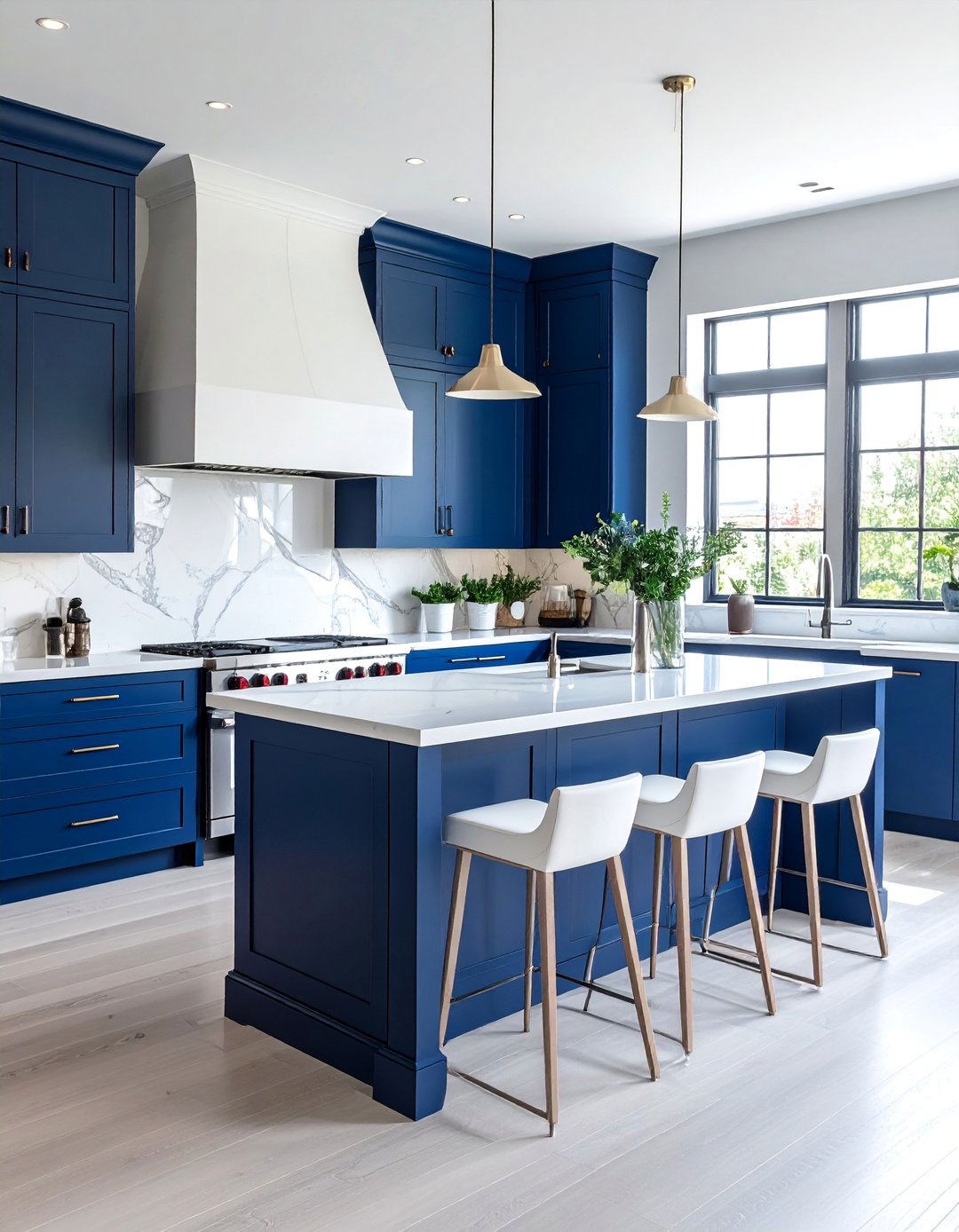 White Appliances with a Large Kitchen Island - 40 Kitchen With White Appliances Ideas for a Clean Look