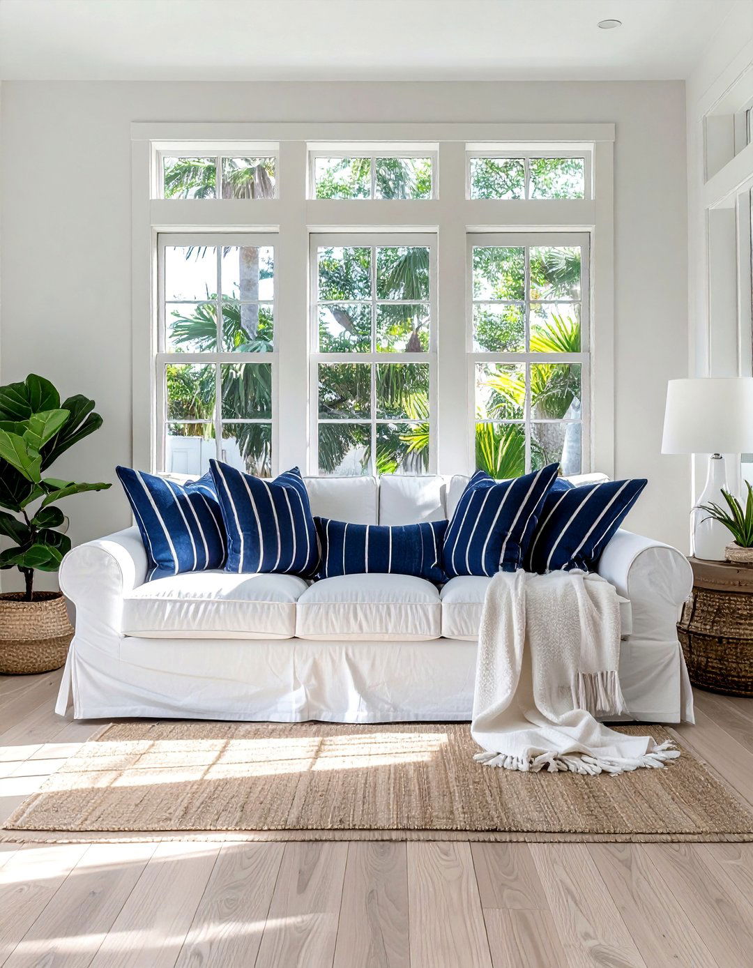 White Slipcovered Furniture - 25 Florida Home Decor Ideas for a Coastal Vibe