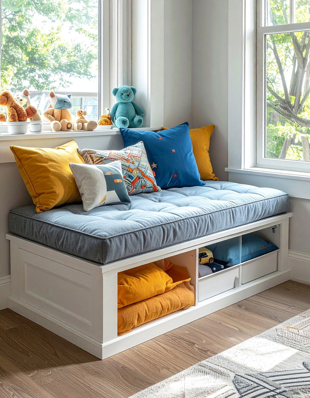 Window Seat Storage Benches - 40 Toy Storage Ideas to Keep Your Home Organized