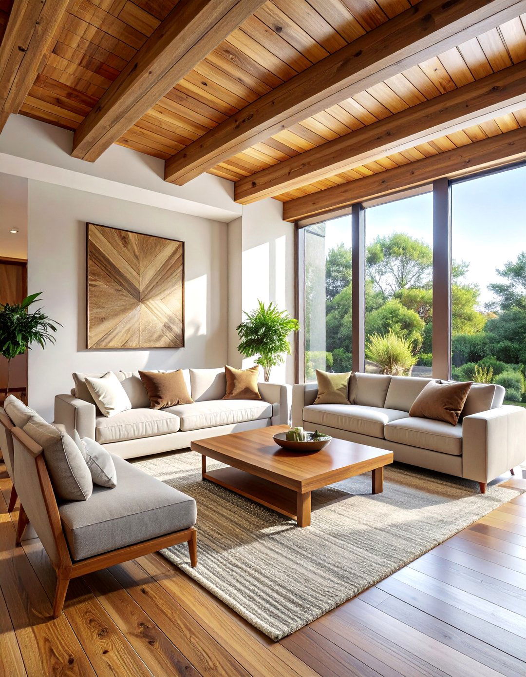 Wooden Beam False Ceiling Design - 20 Living Room False Ceiling Design Ideas for Elegance