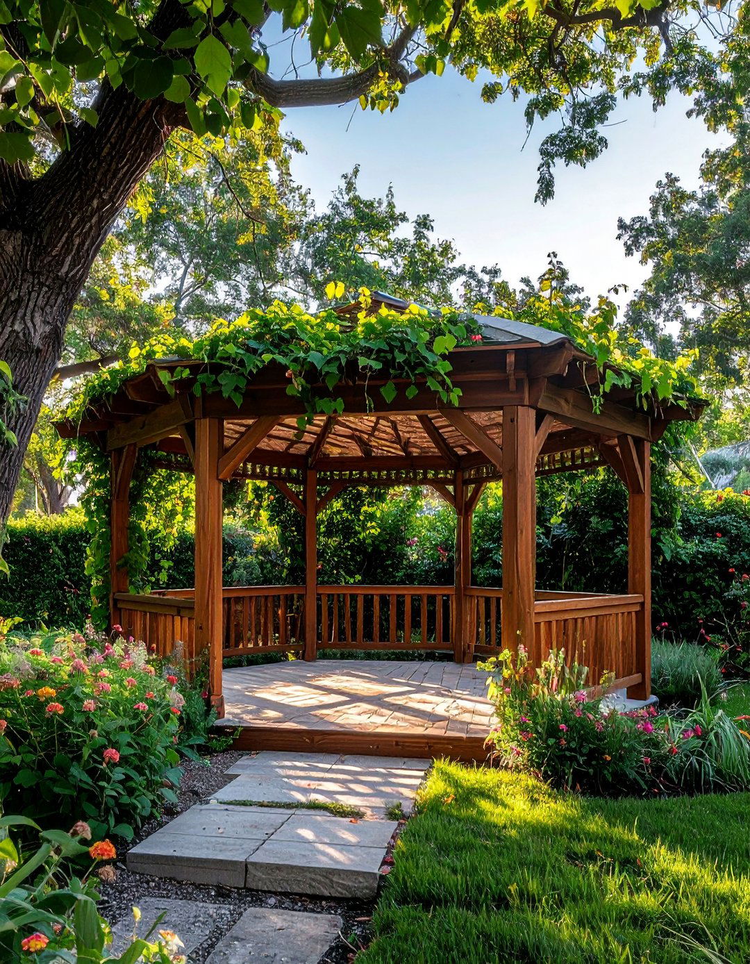 Wooden Pergola Style Gazebo - 40 Gazebo Design Ideas for a Beautiful Outdoor Space